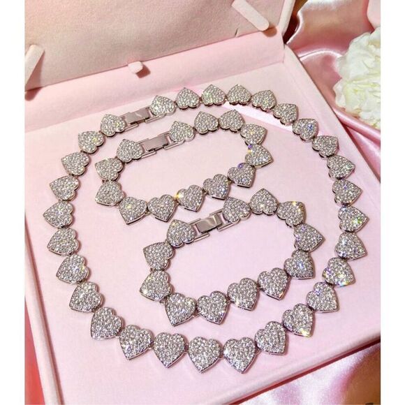 Iced Heart Necklace - Picture 6 of 8